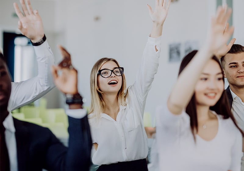 KT - People raising hand