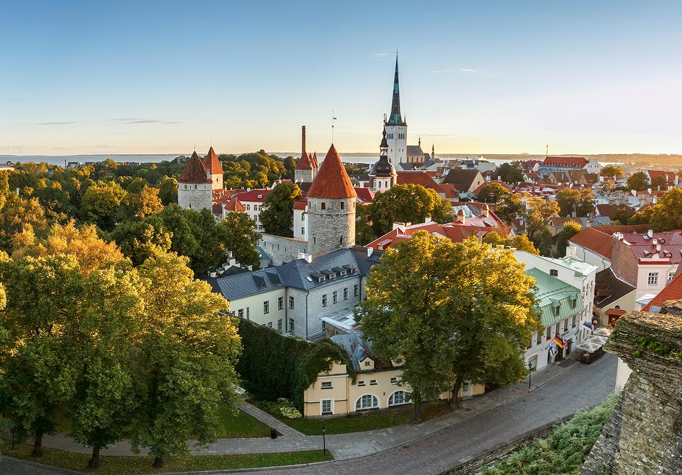 KT - Destinations - Estonia - Aerial view of Medieval Old Towns in Estonia