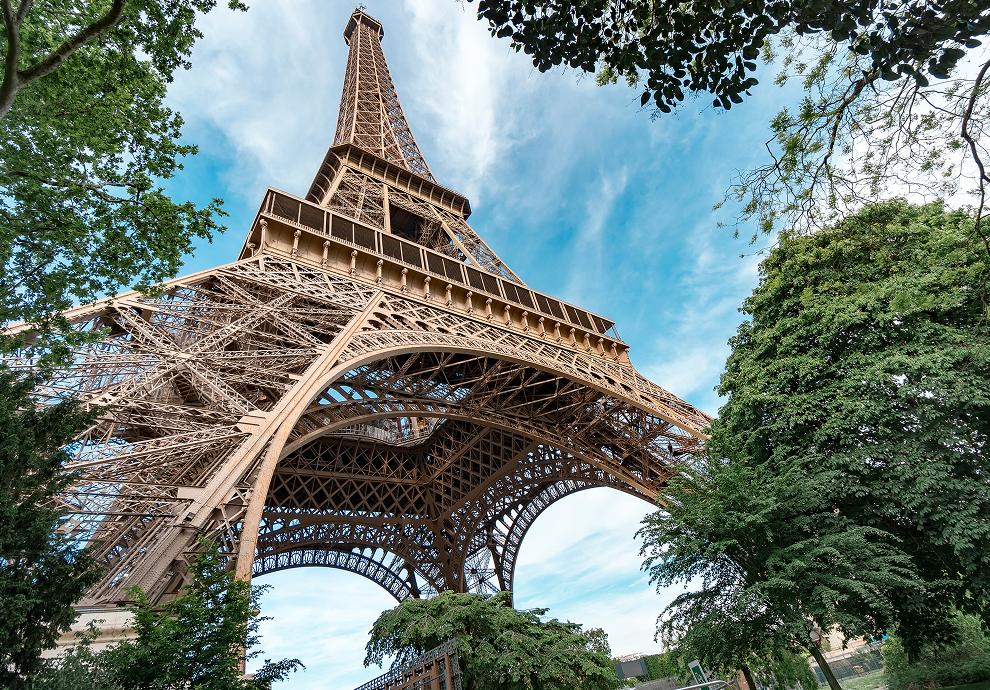 KT - Destinations - France - Image under Eiffel Tower, close up shot