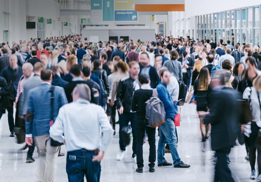 KT - Photo of a busy exhibition